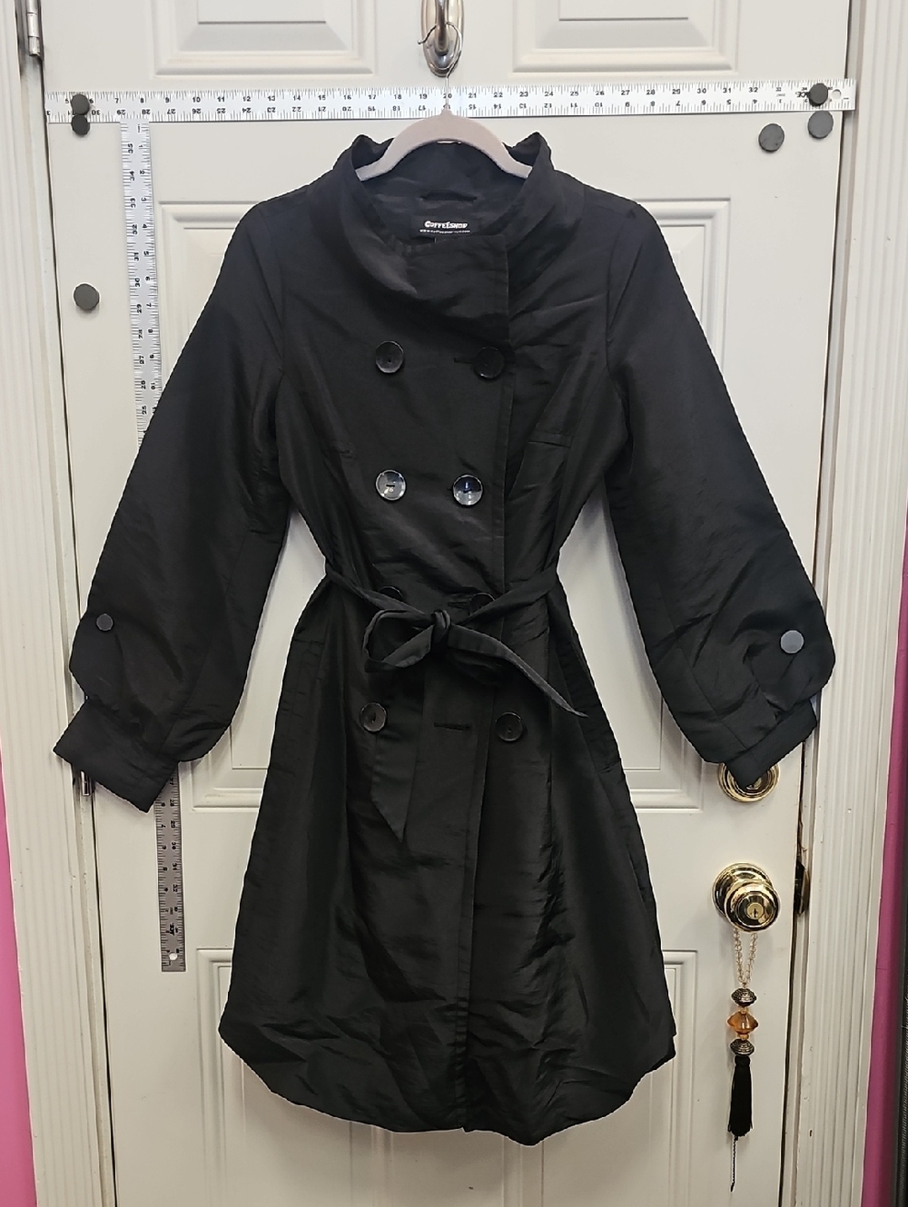 CoffeeShop, Black, Jacket, Lightweight, Rain, Classic, Travel, Casual,  Cute